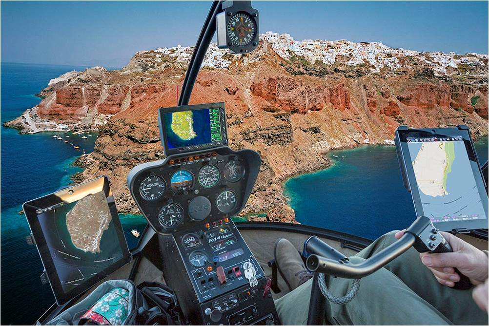 Santorini helicopter tour