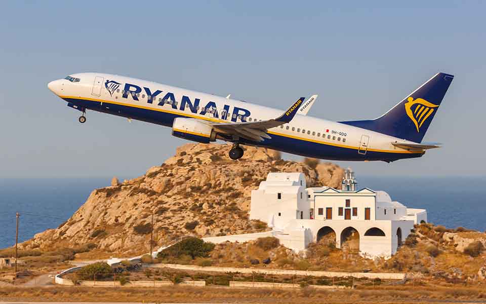 1 εκατομμύριο θέσεις στην Ελλάδα “φέρνει” τον χειμώνα η Ryanair