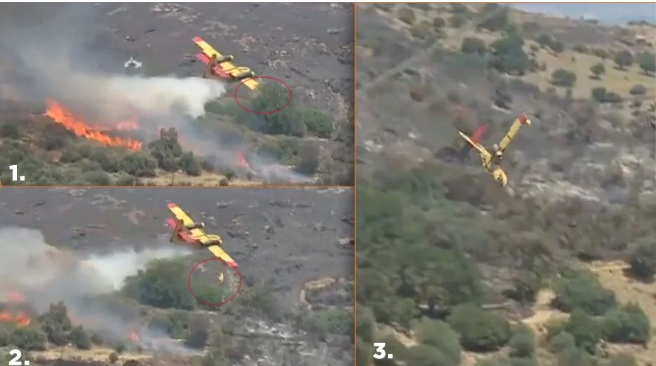 This is how the Canadair crashed in Karystos (video)